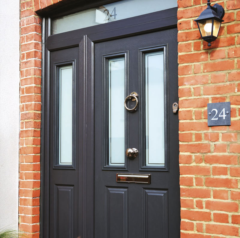 coloured entrance door