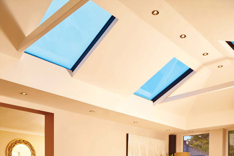 contemporary glazed solid roof